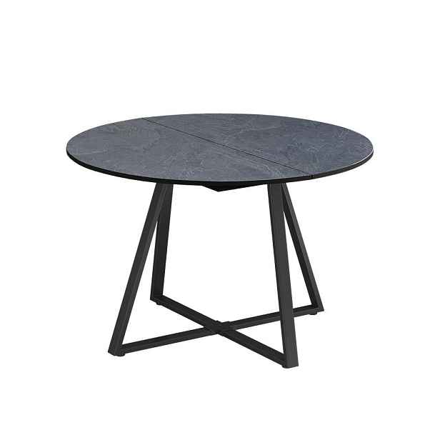 Vicco JÍDELNÍ STŮL Loyd, Antracit/Černá, 120-160 x 120 cm Rozšiřitelný