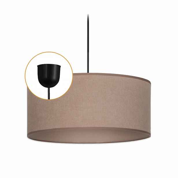Závěsná lampa Cerlux Béžová Soft s látkovým stínidlem 35 cm Klosz 1x E27