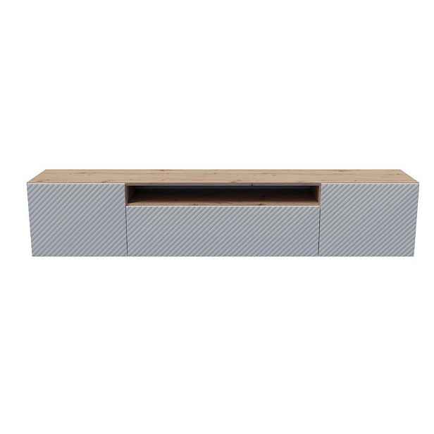 MASSENO ZÁVĚSNÝ TV STOLEK CAVA, 200/41/40 cm, dub Artisan