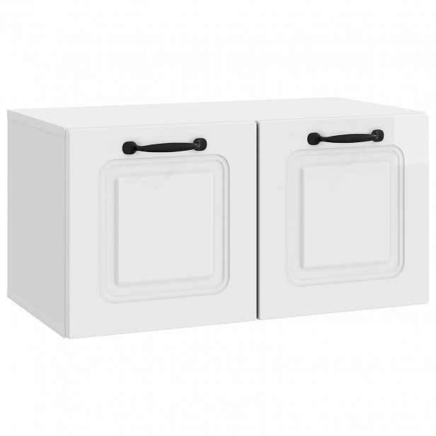 vidaXL Nástěnná TV skříň Bílá s vysokým leskem 59,5 x 31 x 30 cm