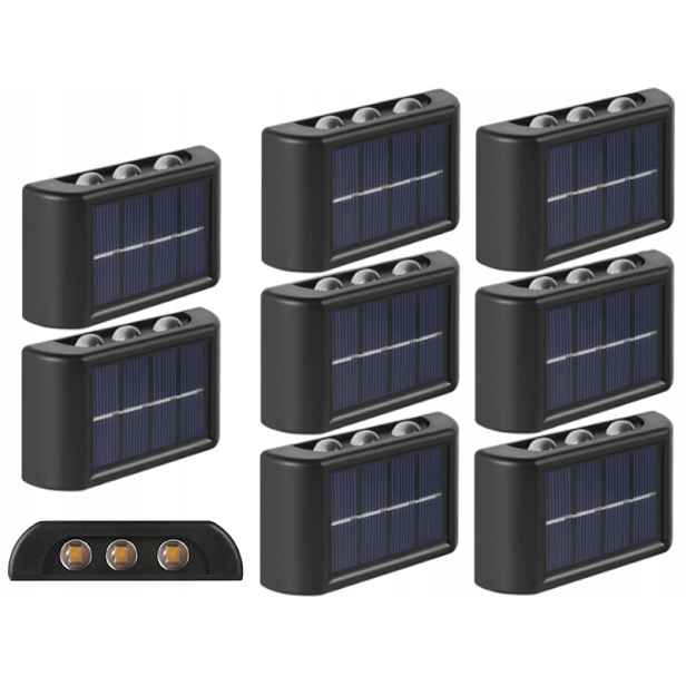 8 x solární nástěnné svítidlo Led lampa na slunce senzor
