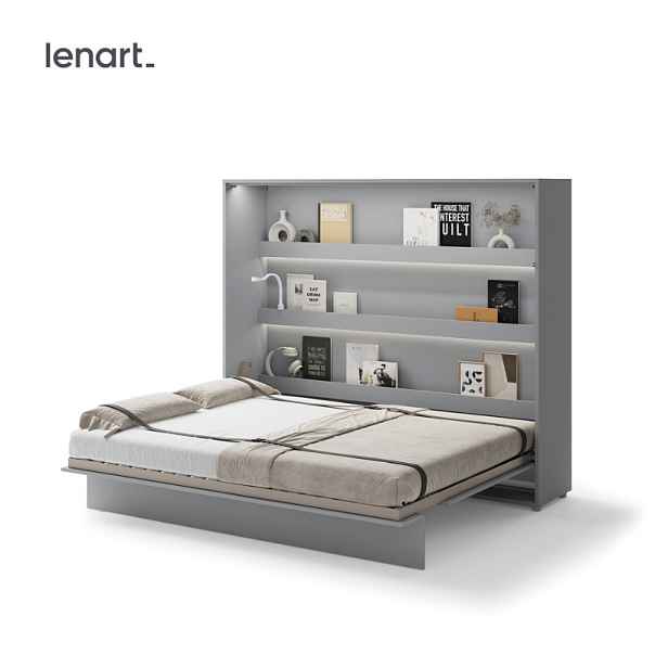Dig-net nábytek Sklápěcí postel Lenart BED CONCEPT BC-14 šedá | 160 x 200 cm