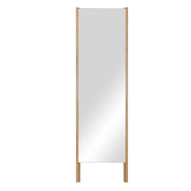 Stojací zrcadlo s dřevěným rámem 49x166 cm Lun – noo.ma