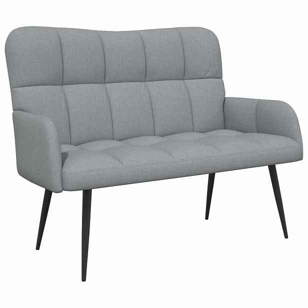 vidaXL Sofa pro dvě osoby Světle šedá 115 x 61 x 87 cm Textil