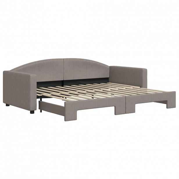 vidaXL Válenda s přistýlkou taupe 90 x 200 cm textil