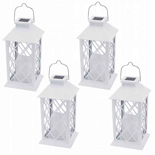 4x Led zahradní lucerny Solární lampy Lucerny Hřbitovní Svíčka Bílá 2V 35MA
