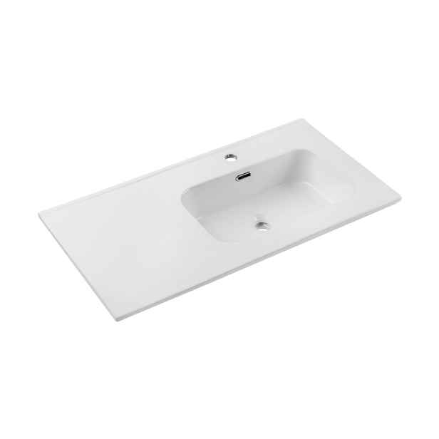 ArtCom Keramické umyvadlo GO2 90 P | bílý lesk 90 cm