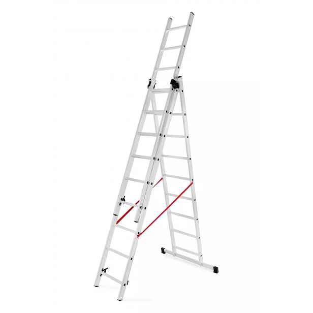 Hliníkový žebřík 3 x 9 příček, do 150 kg
