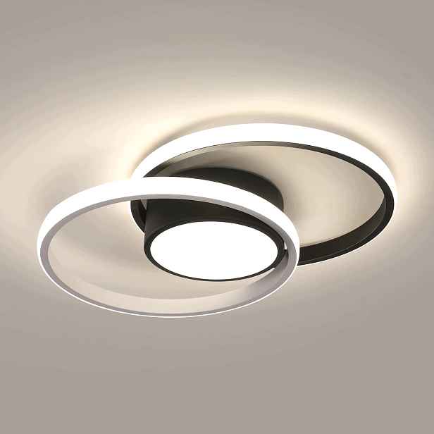 Moderní Led Stropní Svítidlo, Černá/bílá, Kruhové, 42W, 4500K (neutrální Bílá)