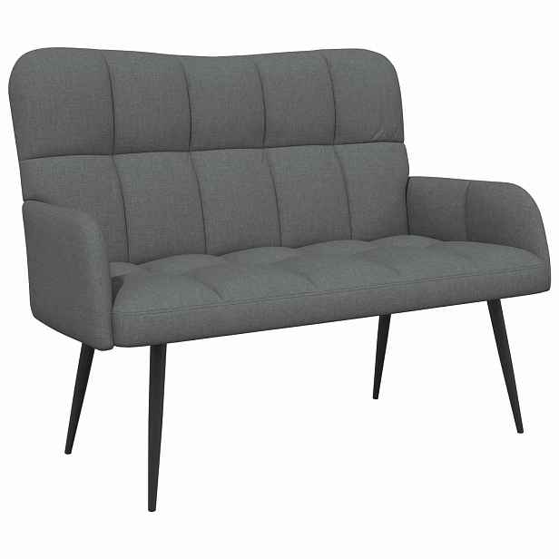 vidaXL Sofa pro dvě osoby Tmavě šedá 115 x 61 x 87 cm Textil