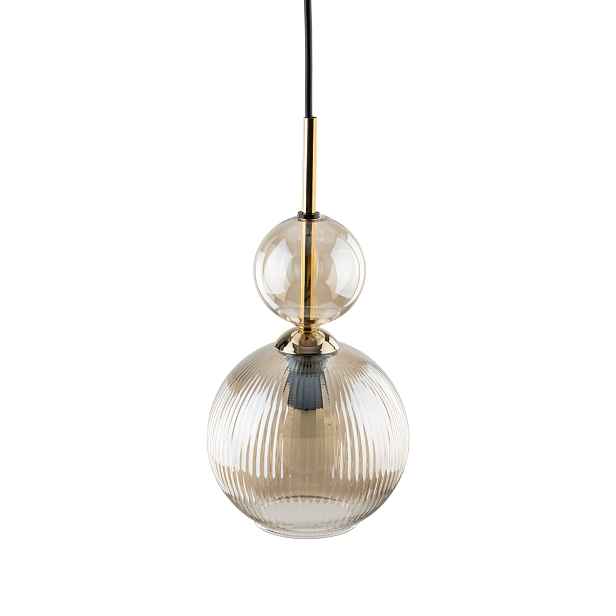 Závěsná lustrová lampa do ložnice obývacího pokoje sklo Sophia Cognac