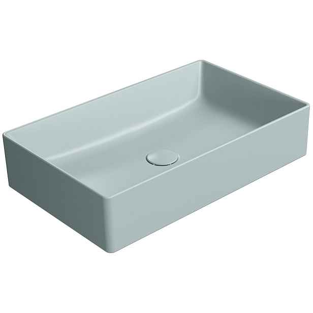 GSI KUBE X keramické umyvadlo na desku, 60x37cm, ghiaccio mat