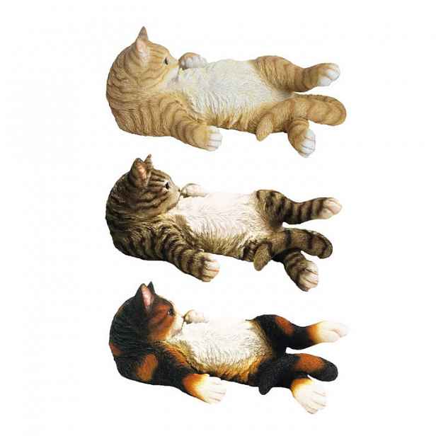 Kočka ležící na zádech OUTDOOR polyresin mix 37,5cm