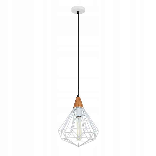 Závěsná lampa Italux Maelle Led industriální bílá