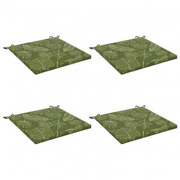 vidaXL Polstry ve 4 kusech SOEST 4 ks 100% polyester Listový design