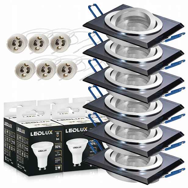 6x halogenové svítidlo Sklona Led GU10 10W