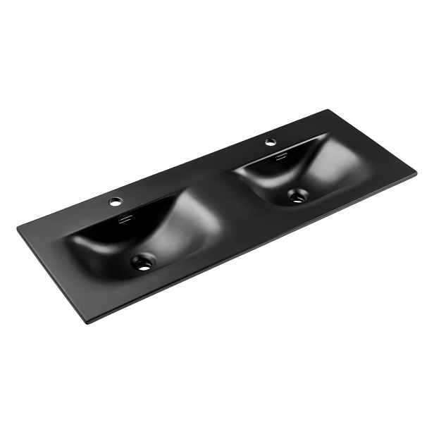 ArtCom Keramické umyvadlo SKY1 120D | černý mat 120 cm