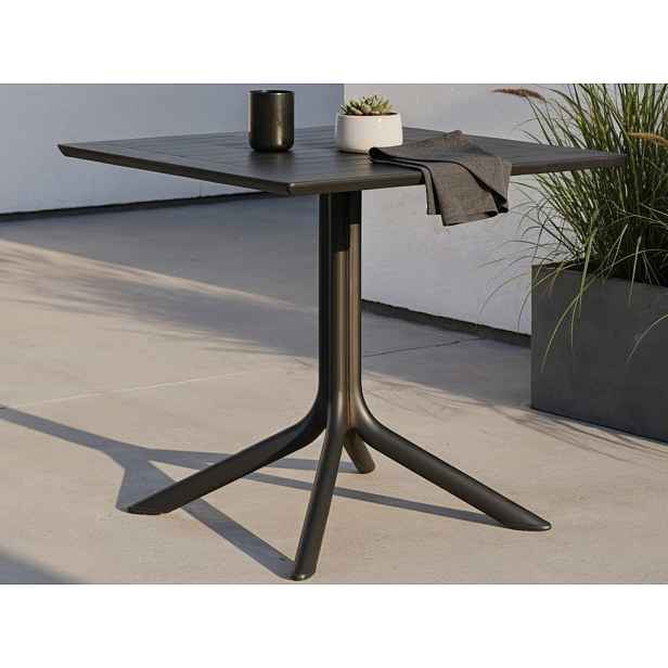 Čtvercový zahradní stůl Panta 80x80 cm, antracitový