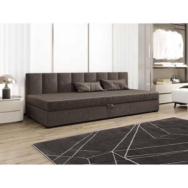 Jednolůžková postel 80x195 MANKA BIZ 1 - tmavě hnědá