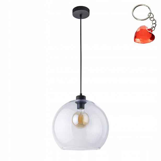 Převis Stropní Svítidlo Cubus Černá Sklo Kov E27 Regulace pro Tk Lighting