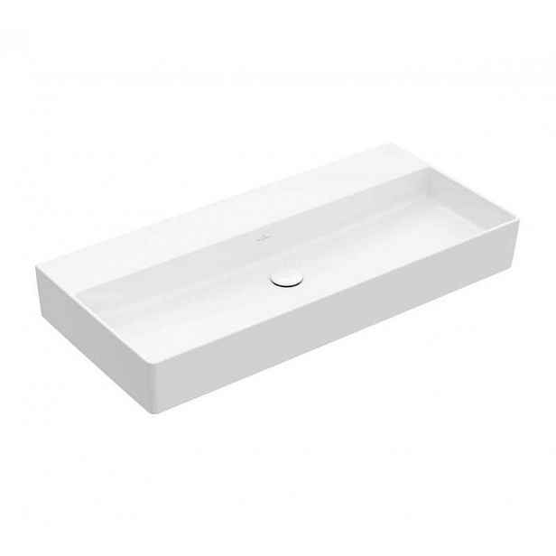 Villeroy & Boch Memento 2.0 - Umyvadlo 100x47 cm, bez přepadu, bez otvoru pro baterii, CeramicPlus, alpská bílá 4A22A3R1