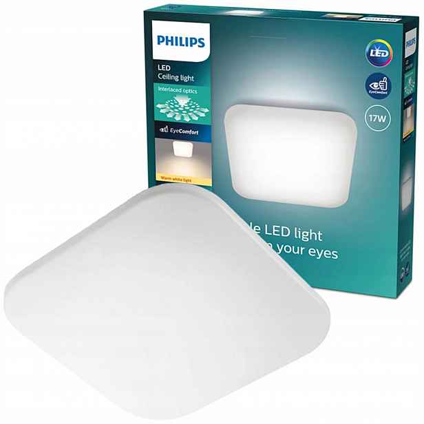 Stropní Svítidlo Led Stropní Svítidlo na omítku 17W 2700K 32cm Čtvercová Philips