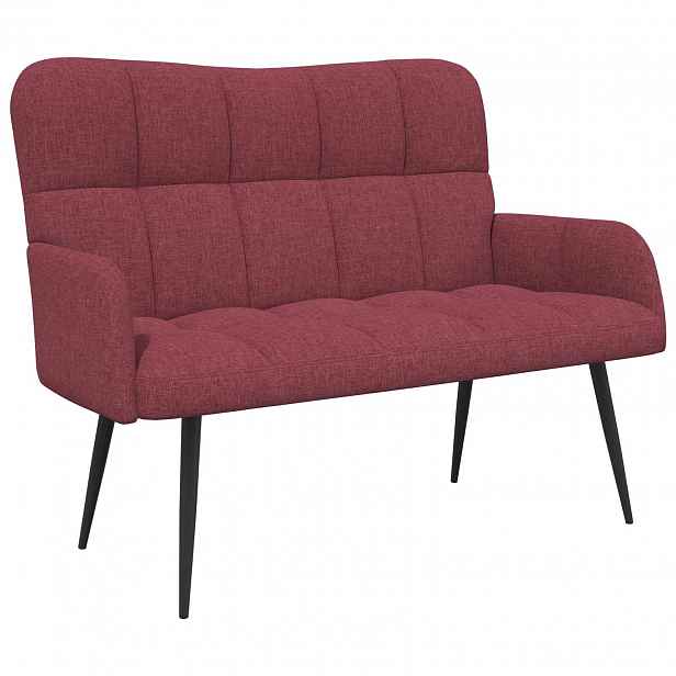 vidaXL Sofa pro dvě osoby Víno Červené 115 x 61 x 87 cm Textil