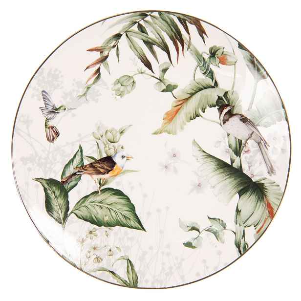 Dezertní talíř Tropical birds - Ø 20*2 cm Clayre & Eef