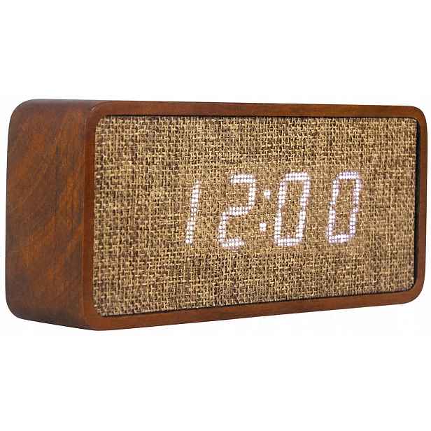 Elektronický budík 17,5/8/4,5 cm Hodiny Teploměr Datum Eko Tichý Retro