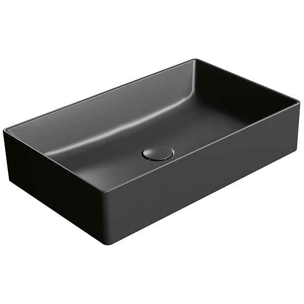 GSI KUBE X keramické umyvadlo na desku, 60x37cm, černá mat