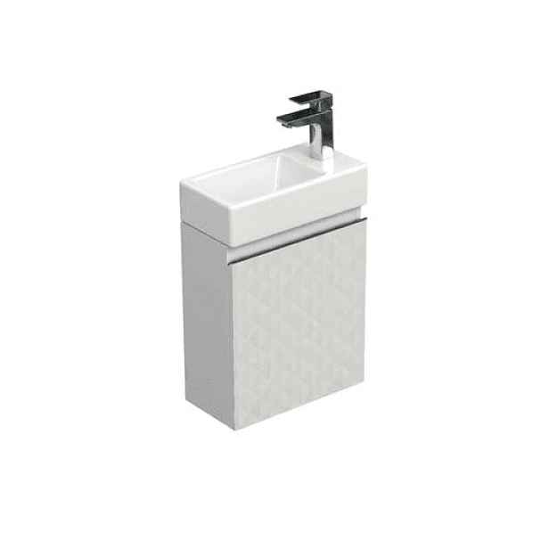 Koupelnová skříňka s umyvadlem SAT Cube Way 3D 40x47,5x20 cm bílá mat CUBE3D40DPB