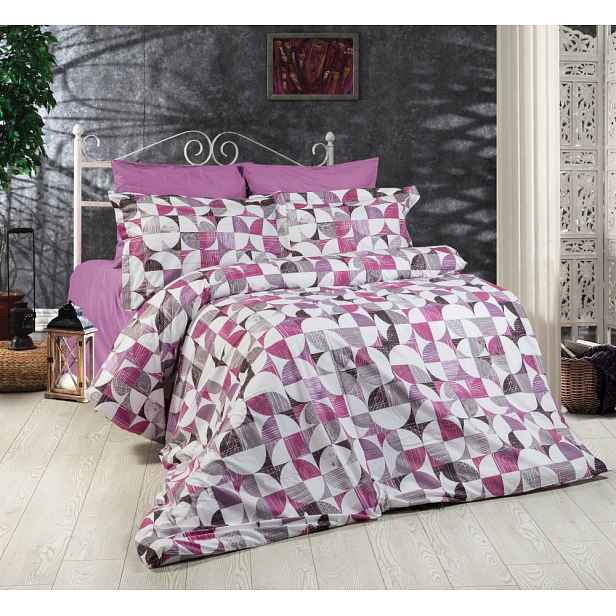 Krepové povlečení DeLuxe 140x200+70x90 Diego violet
