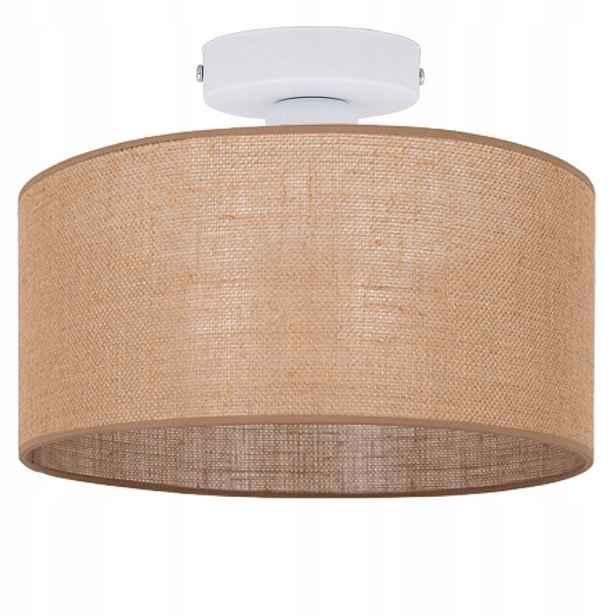 Lampa Stropní Svítidlo 1PL Stropní Stínidlo 30 CM Juta Boho