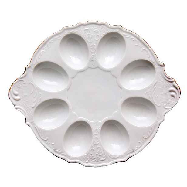 Talíř na vejce Bernadotte Ivory Gold 25 cm porcelánový