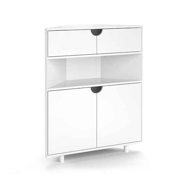 Vicco KREDENC Inaro Bílá 79 x 96 cm se 4 přihrádkami