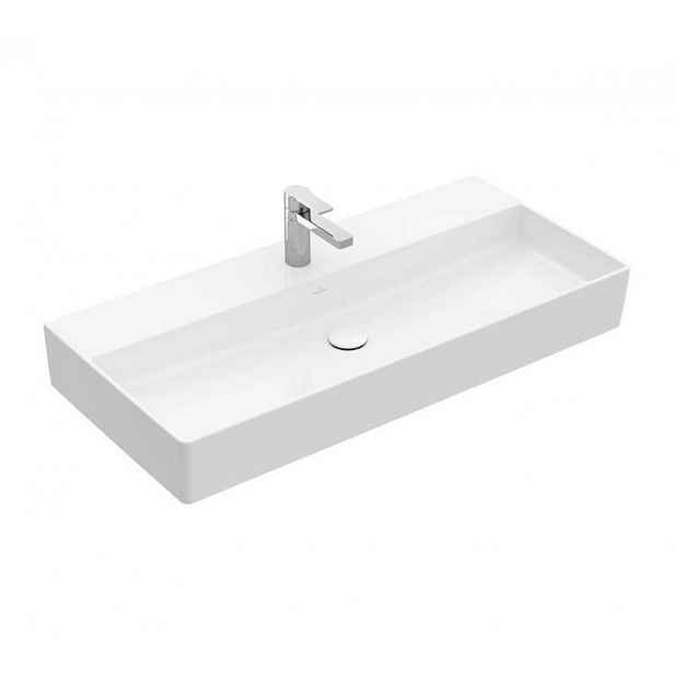Villeroy & Boch Memento 2.0 - Umyvadlo 100x47 cm, bez přepadu, otvor pro baterii, CeramicPlus, alpská bílá 4A22A2R1