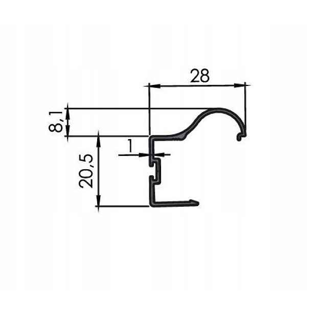 Laguna Omega 18 brush hliníková rukojeť zlato industrial 88270015