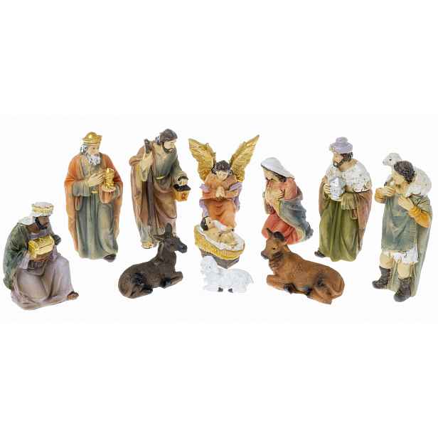 Betlém Figurky do Betléma sada 11 figurek 10 cm Jesličky