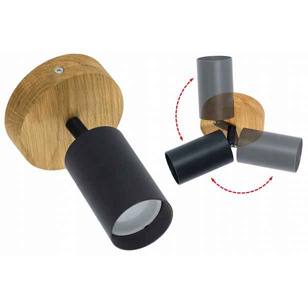 Led nástěnné svítidlo stropní svítidlo Dubová Modern Ovál 10 cm GU10 Pohyblivé Nástěnný