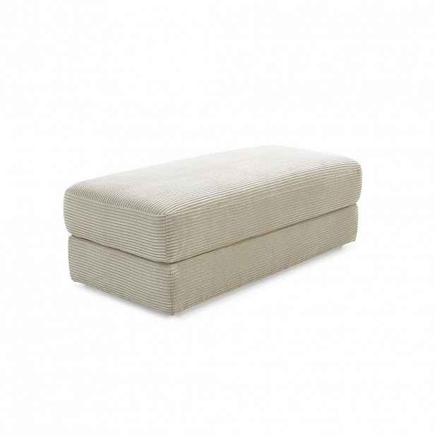 luma-home ČALOUNĚNÁ STOLIČKA s pružinovým jádrem, Š124/H60/V40 cm, potah z manšestru, béžovo-šedá / 15257