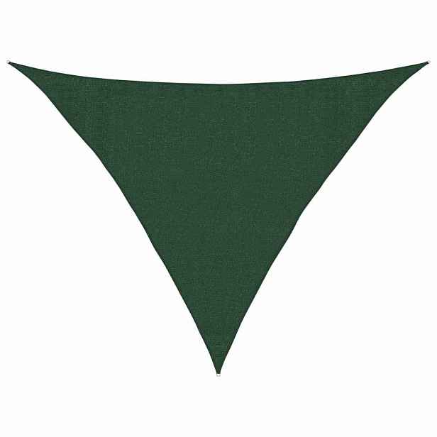 vidaXL Stínící plachta 160 g/m² tmavě zelená 3,5 x 3,5 x 4,9 m HDPE