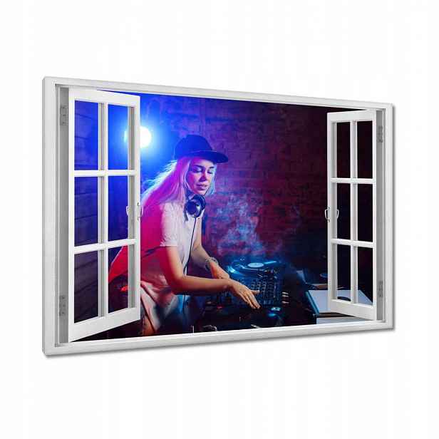 Obrazy 90x60 Dj v akci Holka Djka