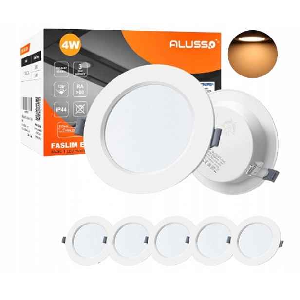 Alusso Slim Reflektory pro zabudování 4W 6500K sada 6 ks 77-82 mm