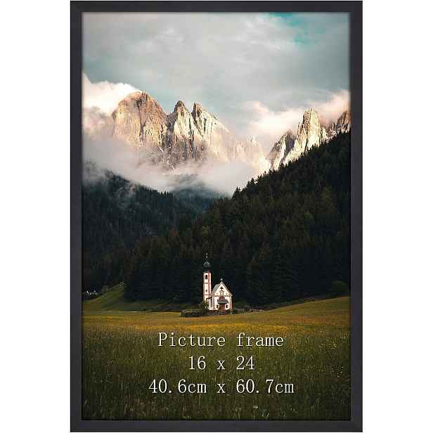 Rámeček Na Fotografie 40X60 CM Černý Hliníkový Moderní Sklo Ps