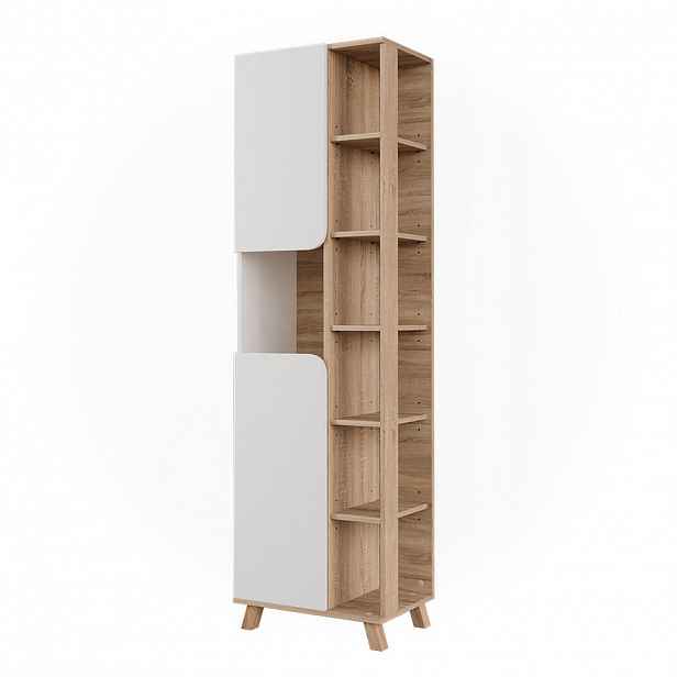 Vicco KOUPELNOVÁ SKŘÍŇKA Karen Sonoma/bílá 50 x 175 cm se 2 dveřmi