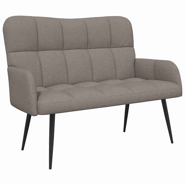 vidaXL Sofa pro dvě osoby Taupe 115 x 61 x 87 cm Textil