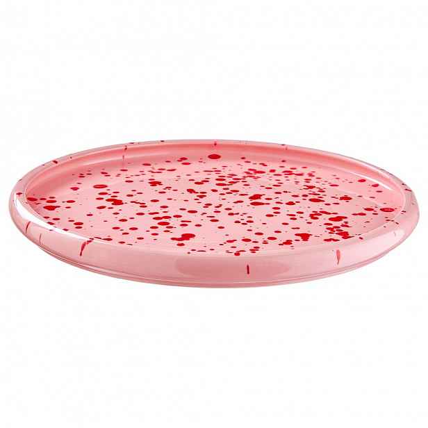 Butlers BOOGY SPLASH Talíř 27 cm - červená/růžová
