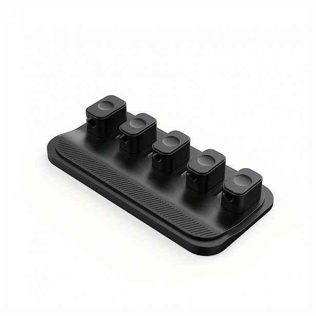 TEMU Magnetické organizéry kabelů, držáky kabelů, univerzální úchytky na kabely, 5 kusů pro USB, C, Micro kabely, přilne k dřevu, mramoru, , sklu