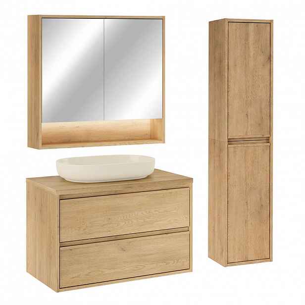 Petits-meubles KOUPELNOVÝ NÁBYTEK 80cm Edmé 2er-Set Dřevo