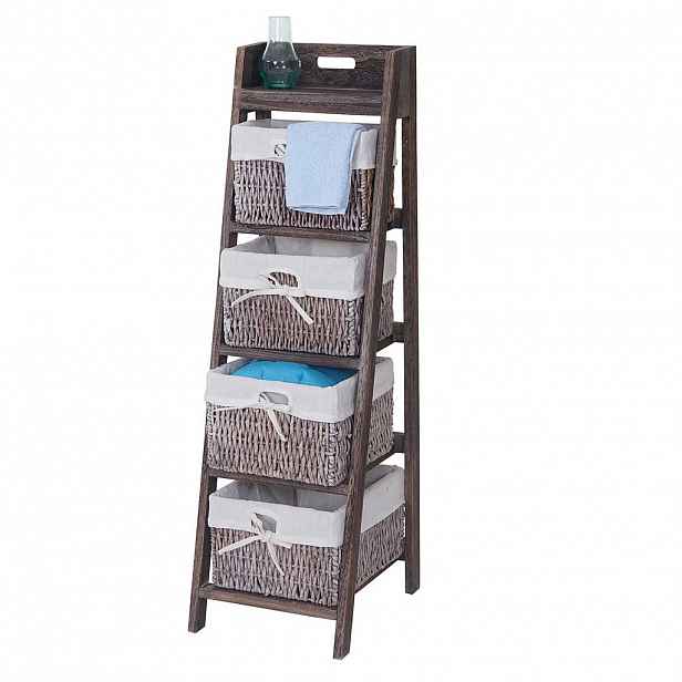 MCW REGÁL FRANCA SHABBY-LOOK 4 KOŠE Hnědá